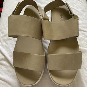 Vince Westport Leather Platform Chunky Sandal Adjustable Straps